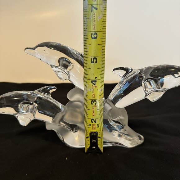 Lenox Crystal Dolphin Trio of Leaping Sculpture - Picture 12 of 13